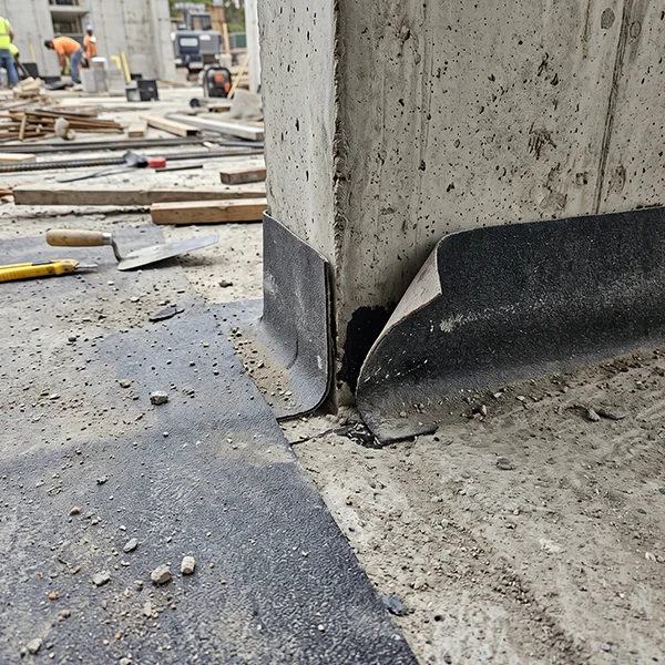 Airtightness membrane with an incorrectly formed lap that can allow air leakage